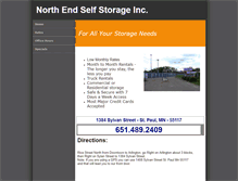 Tablet Screenshot of northendselfstorage.com
